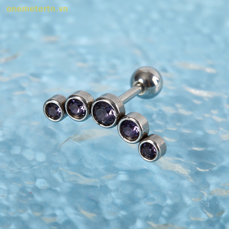 Bông Tai Bằng Thép Không Gỉ Đính Đá Thời Trang Dành Cho Nữ