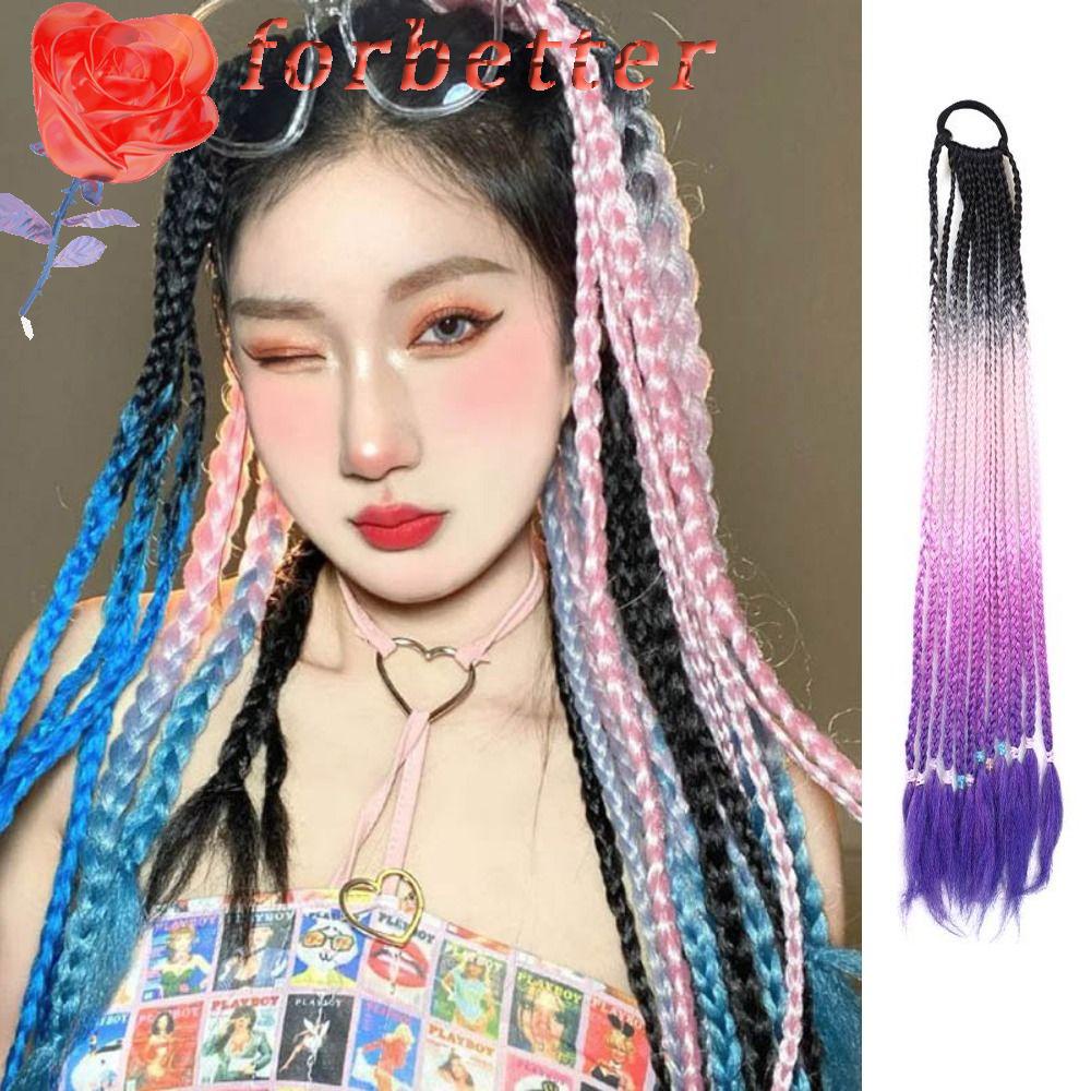 Tóc Giả Thắt Bím Bằng Sợi Tổng Hợp Tự Nhiên Co Giãn Phong Cách Hip Hop