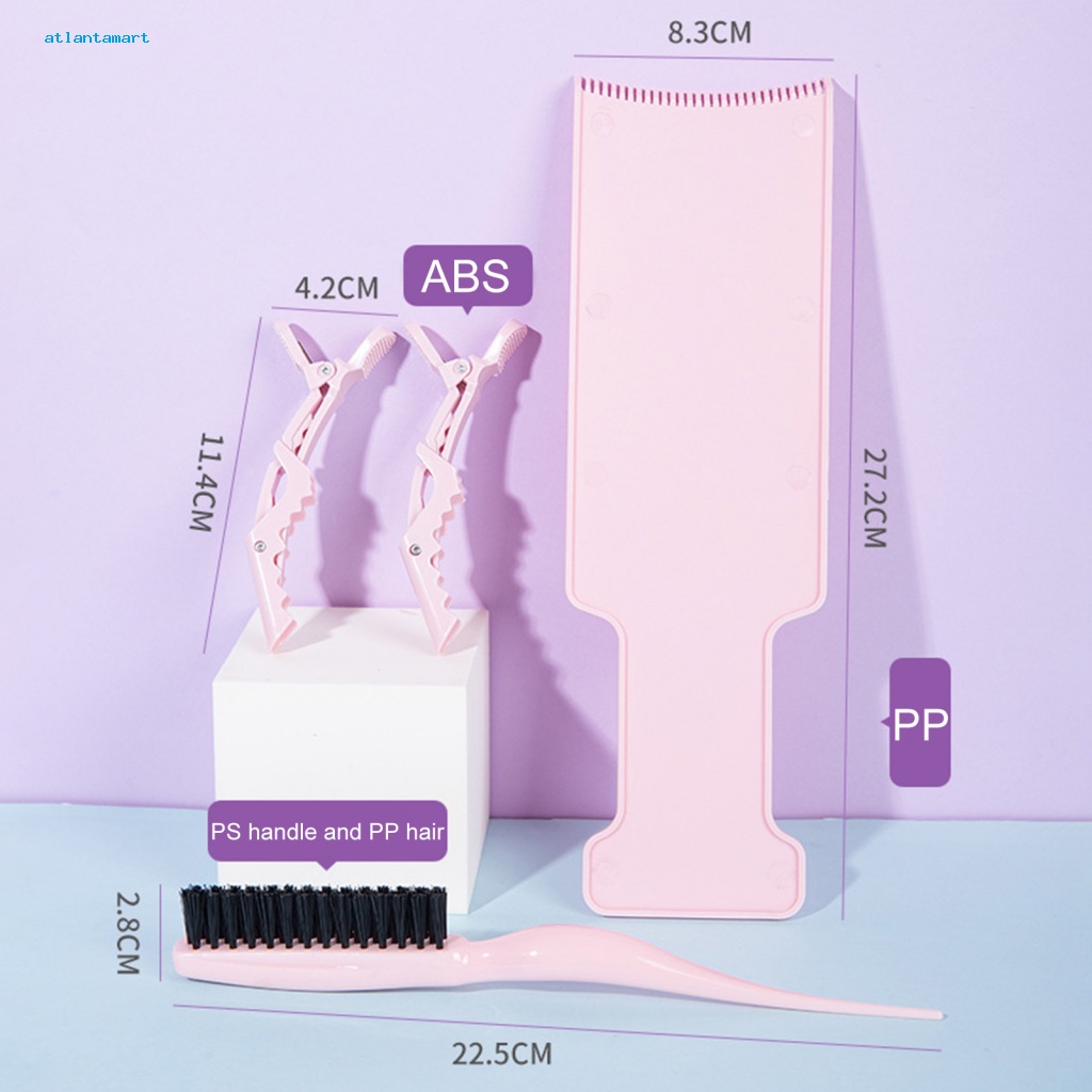 Túi Đựng Đồ Dùng Cao Cấp Tiện Dụng| Set 4 Bảng Nhuộm Tóc Tay Cầm Dài Kèm Kẹp Tiện Dụng Cho Salon