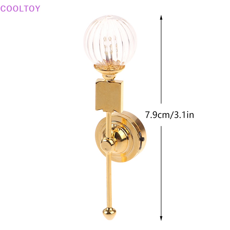 Cooltoy Đèn LED Đầu Tròn Bằng Kính Che Nắng Cho Nhà Búp Bê Tỉ Lệ 1: 12