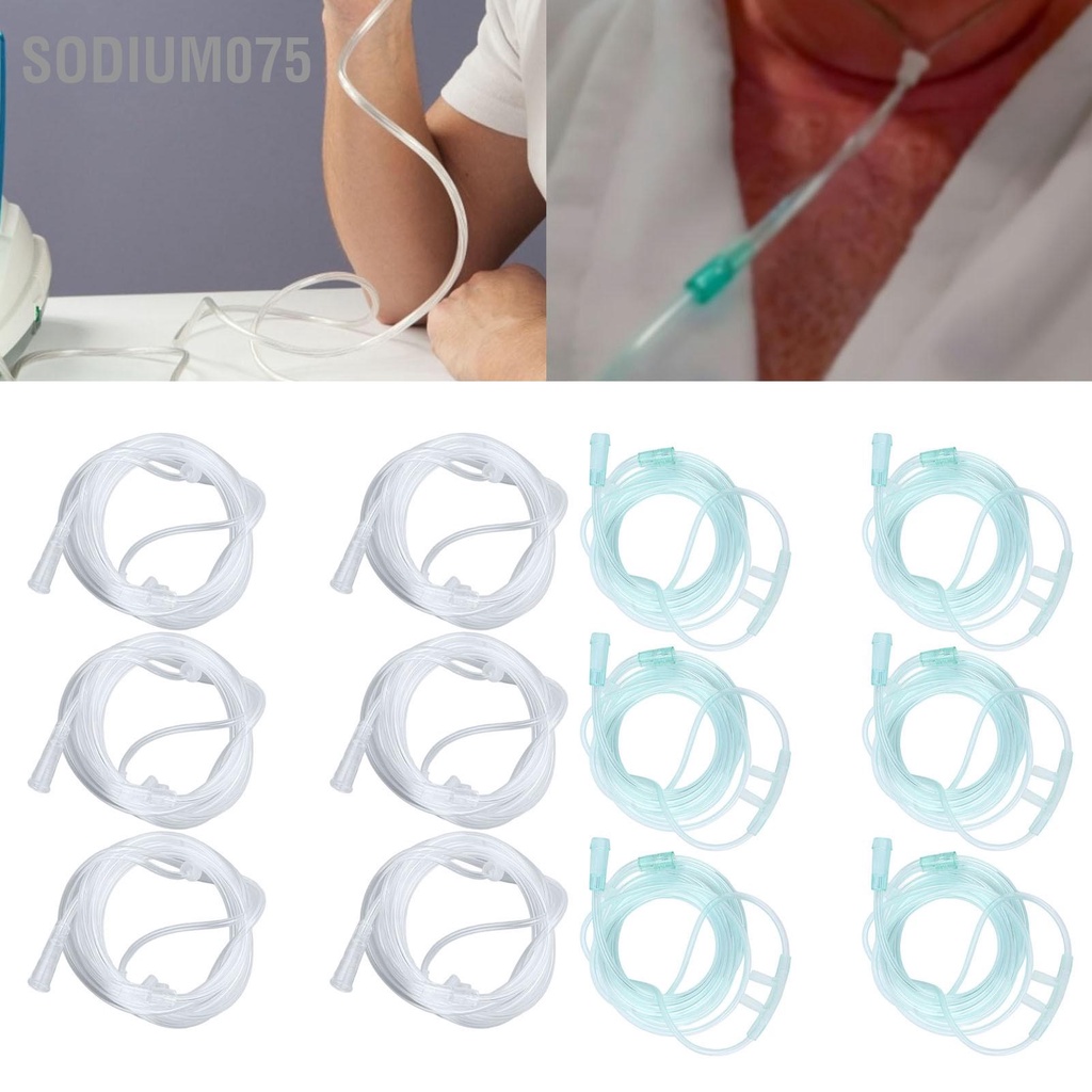 Sodium075 6 Chiếc Dùng Một Lần Ống Thông Mũi Silicone Mềm Cung Cấp Oxy Phụ Kiện Giảm