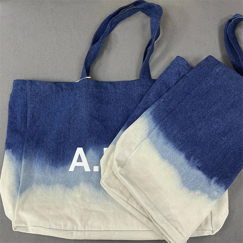 Túi tote Đeo Vai Chất Liệu denim Màu Xanh gradient