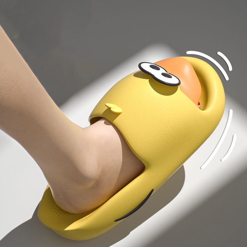 Dép Đi Trong Nhà Mềm Mại Thoải Mái Chống Trượt Hình Chú Vịt Vàng Đáng Yêu Cho Bé