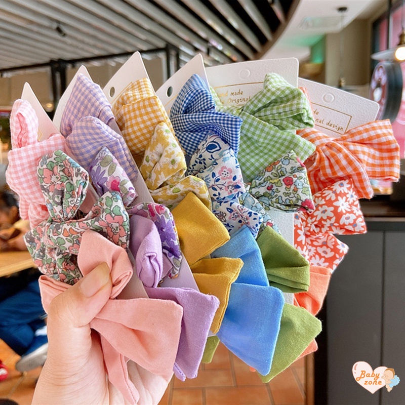 Kẹp Nơ Vải Xinh Xắn Cho Bé Gái