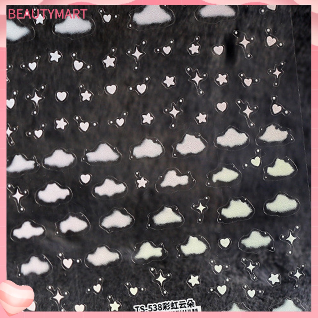 Miếng Dán Trang Trí Móng Tay Hình Đám Mây Nhiều Màu Siêu Mỏng