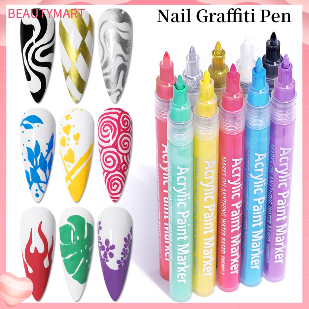 Bút Vẽ Móng Tay 3D Trọng Lượng Nhẹ Chống Nước Chuyên Nghiệp