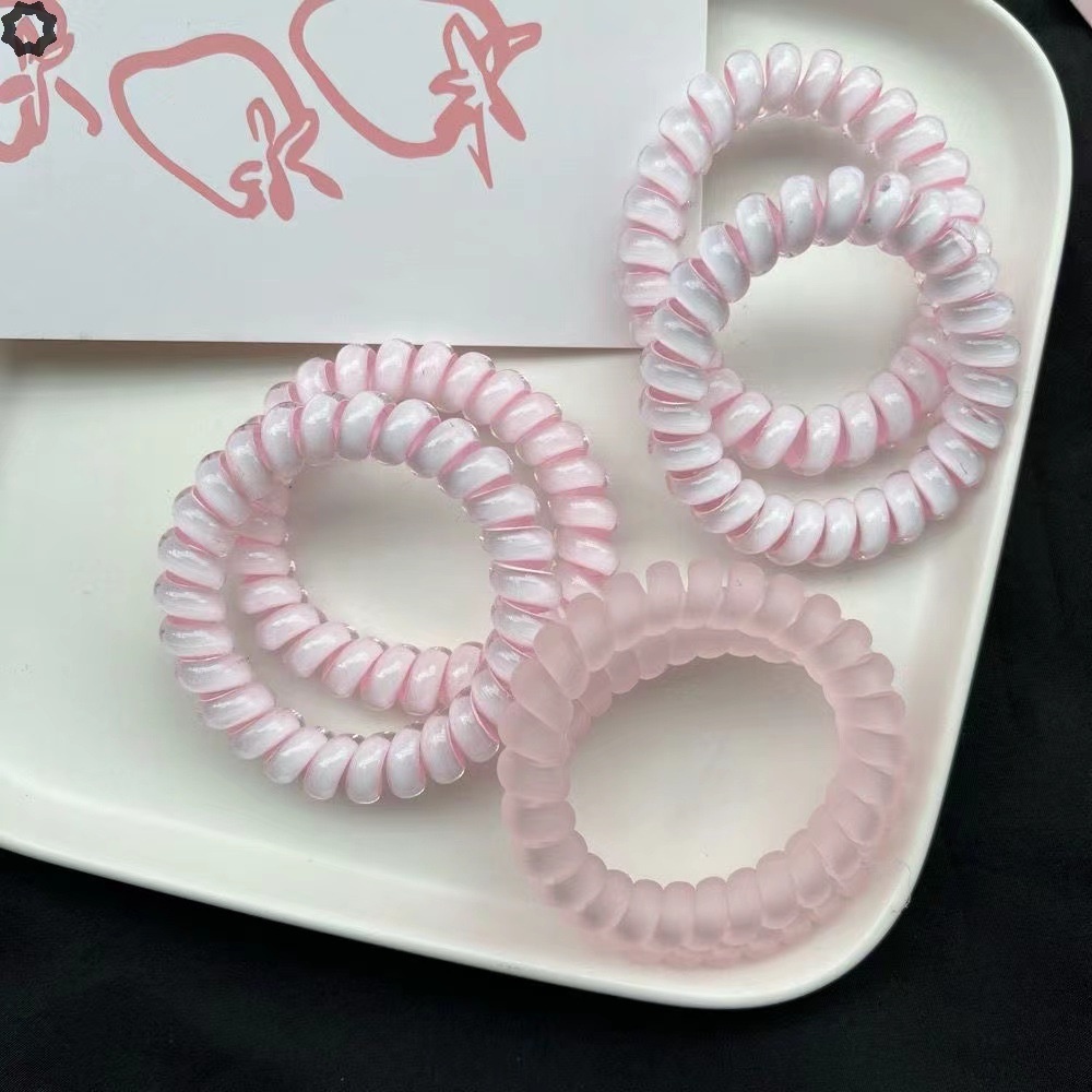 Dây Buộc Tóc Cao Su Co Giãn Không Đường May Màu Kẹo Thời Trang Xuân Hè