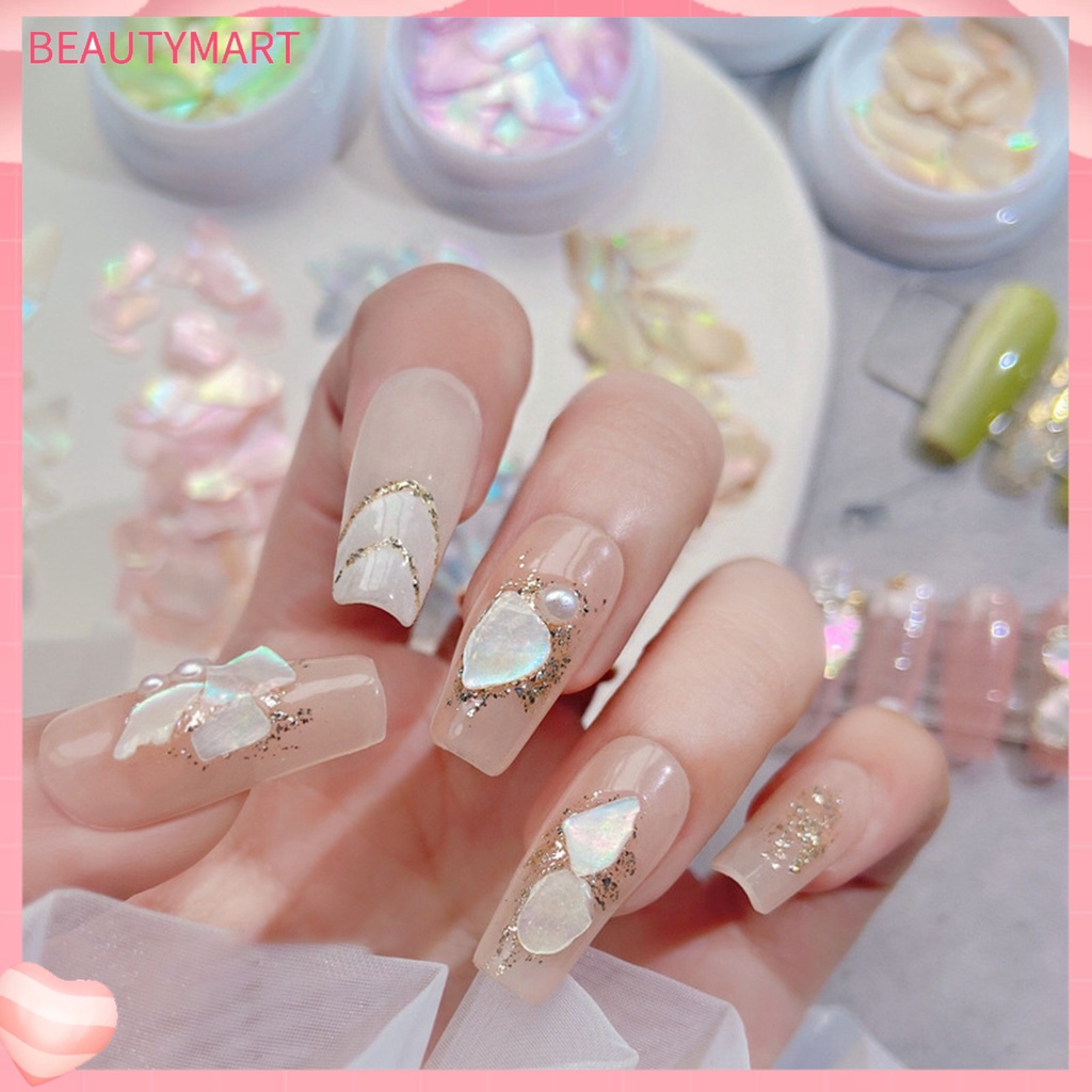 1 Hộp Vỏ Sò Siêu Mỏng Màu Kẹo Trang Trí Móng Tay Không Phai Cho Nữ