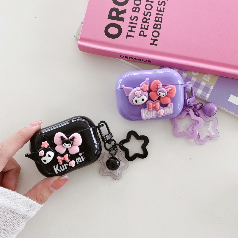 Vỏ Bảo Vệ Hộp Sạc Tai nghe không dây AirPods 1 2 3 4 Pro inPods i12 Mềm Chống Sốc Hình Ngôi Sao Hoạt Hình Dễ