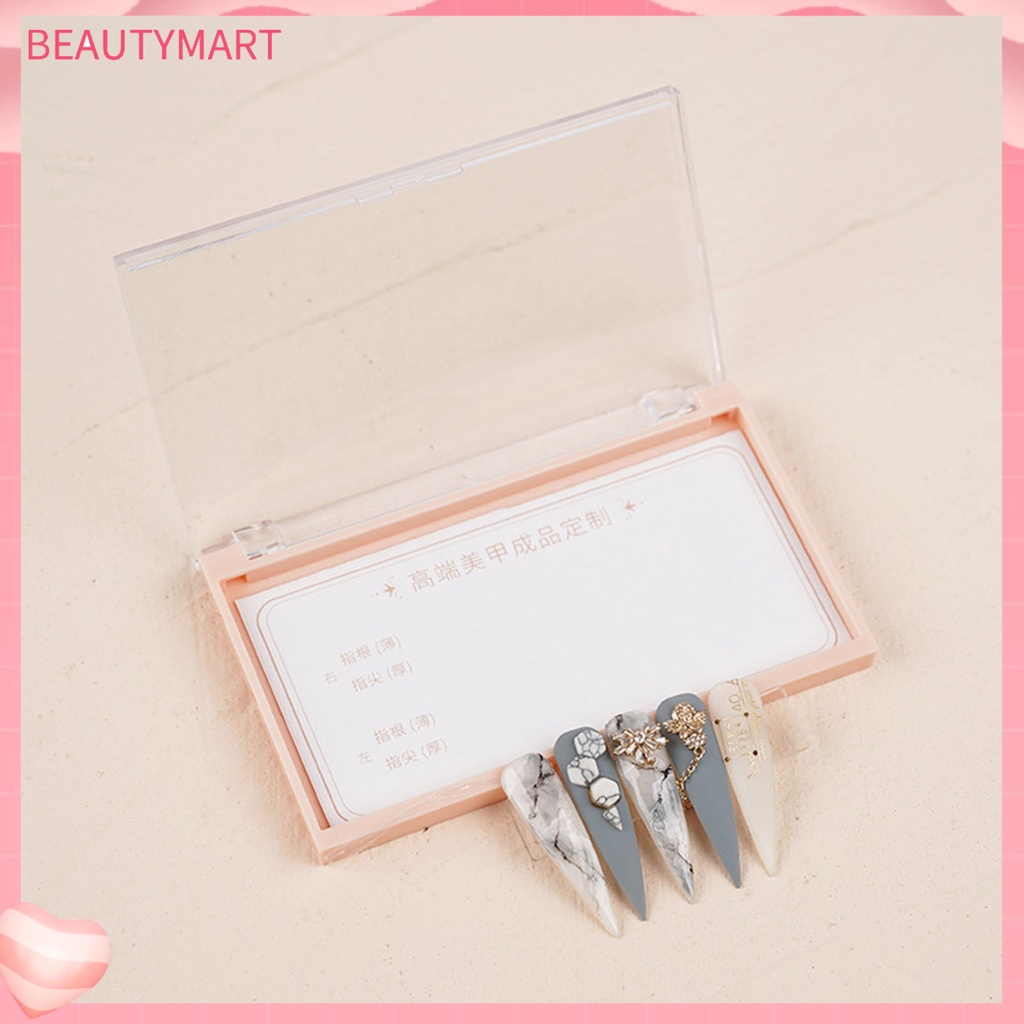 Hộp Nhựa Trong Suốt Đựng Móng Tay Giả Tiết Kiệm Không Gian Chống Bụi