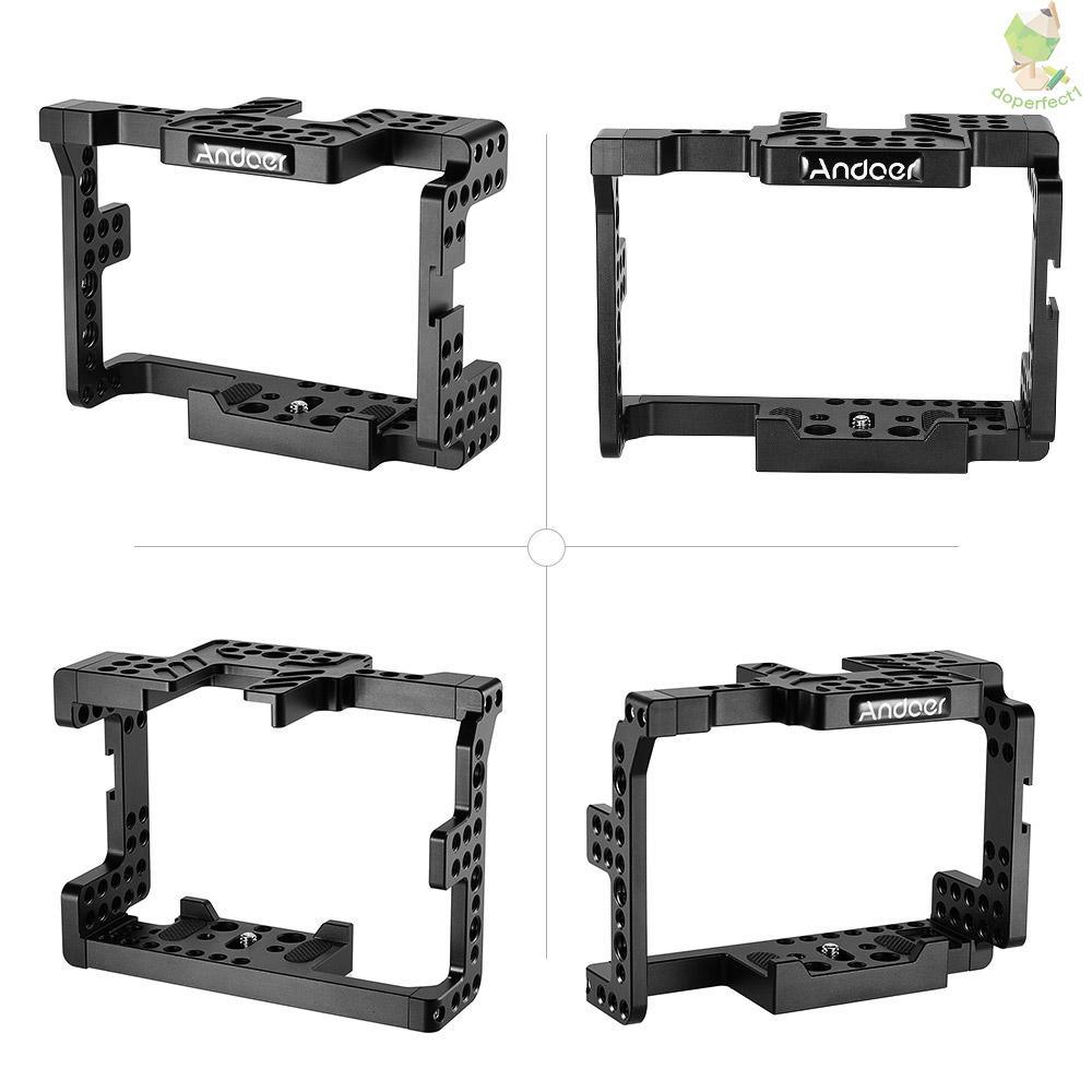 Andoer Protective Video Camera Cage Stabilizer Protector w/ Top Handle for  A7II A7RII A7SII  ILDC Mirrorless Camcorder   Came-6.5