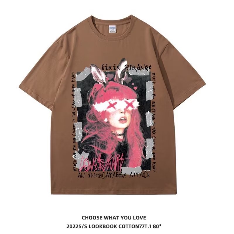 Áo Thun Ngắn Tay Phong Cách Hip Hop Âu Mỹ Cổ Điển Thời Trang Đường Phố Mới