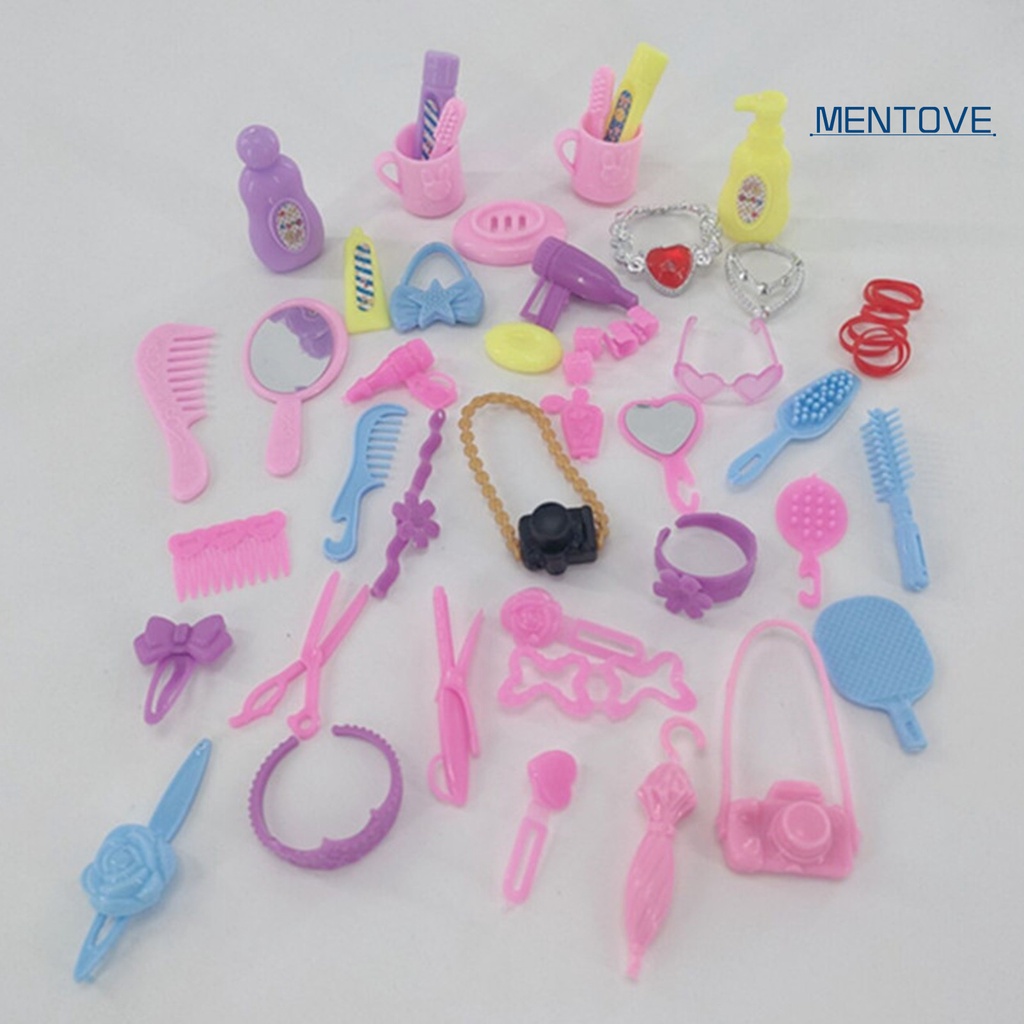 Set 55 Món Đồ Chơi Bằng Nhựa Dễ Thương Xinh Xắn Dành Cho Búp Bê