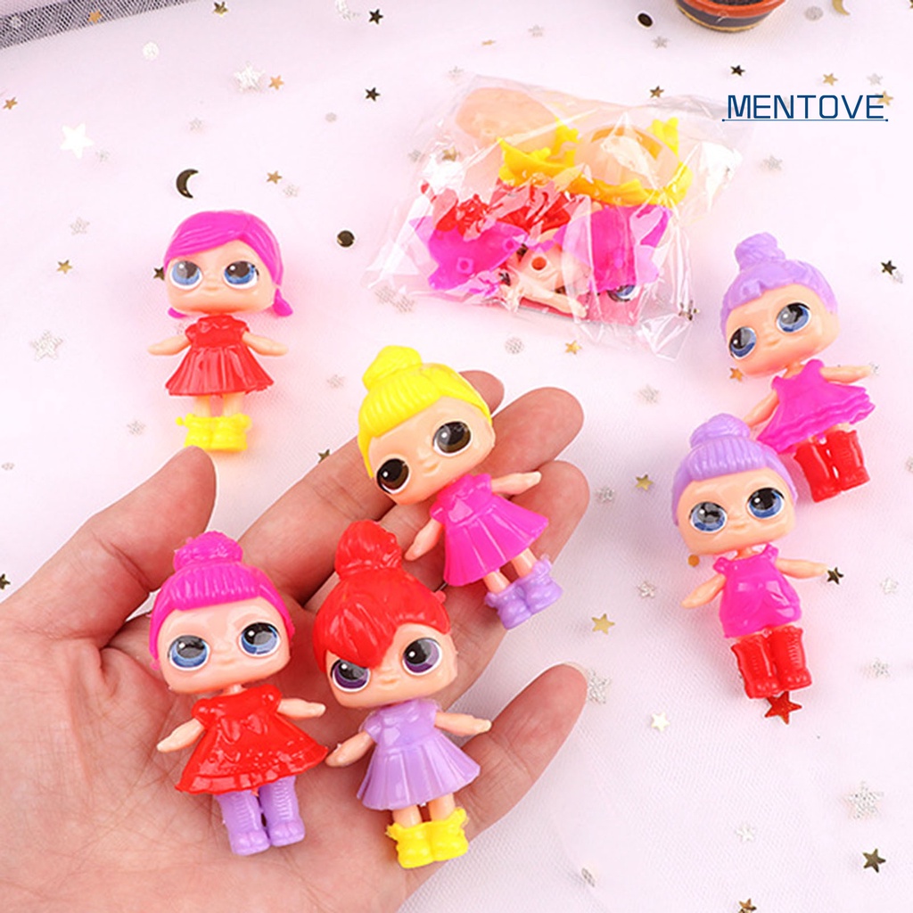Set 10 Búp Bê Đồ Chơi Hoạt Hình 3D DIY Cho Bé