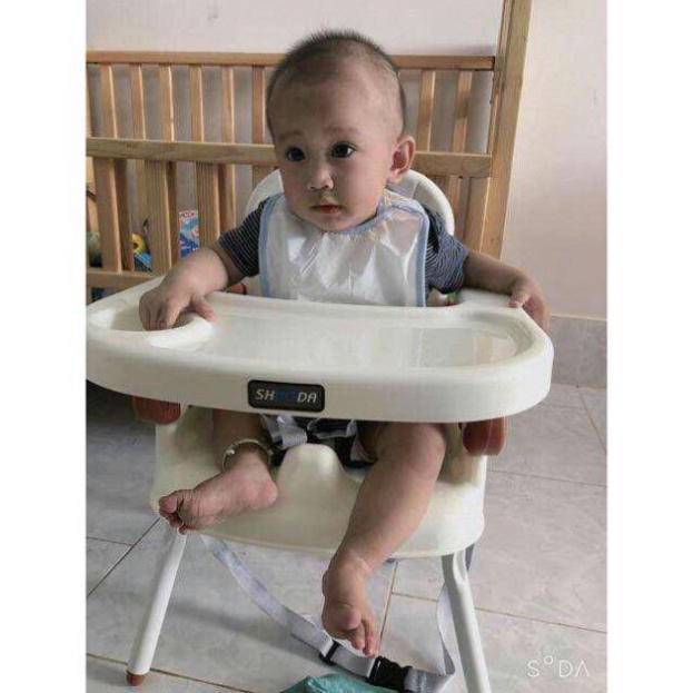 Ghế ăn dặm  cho bé gấp gọn,ghế tâp ăn cho bé 2 trong 1 có kèm thêm chân sắt