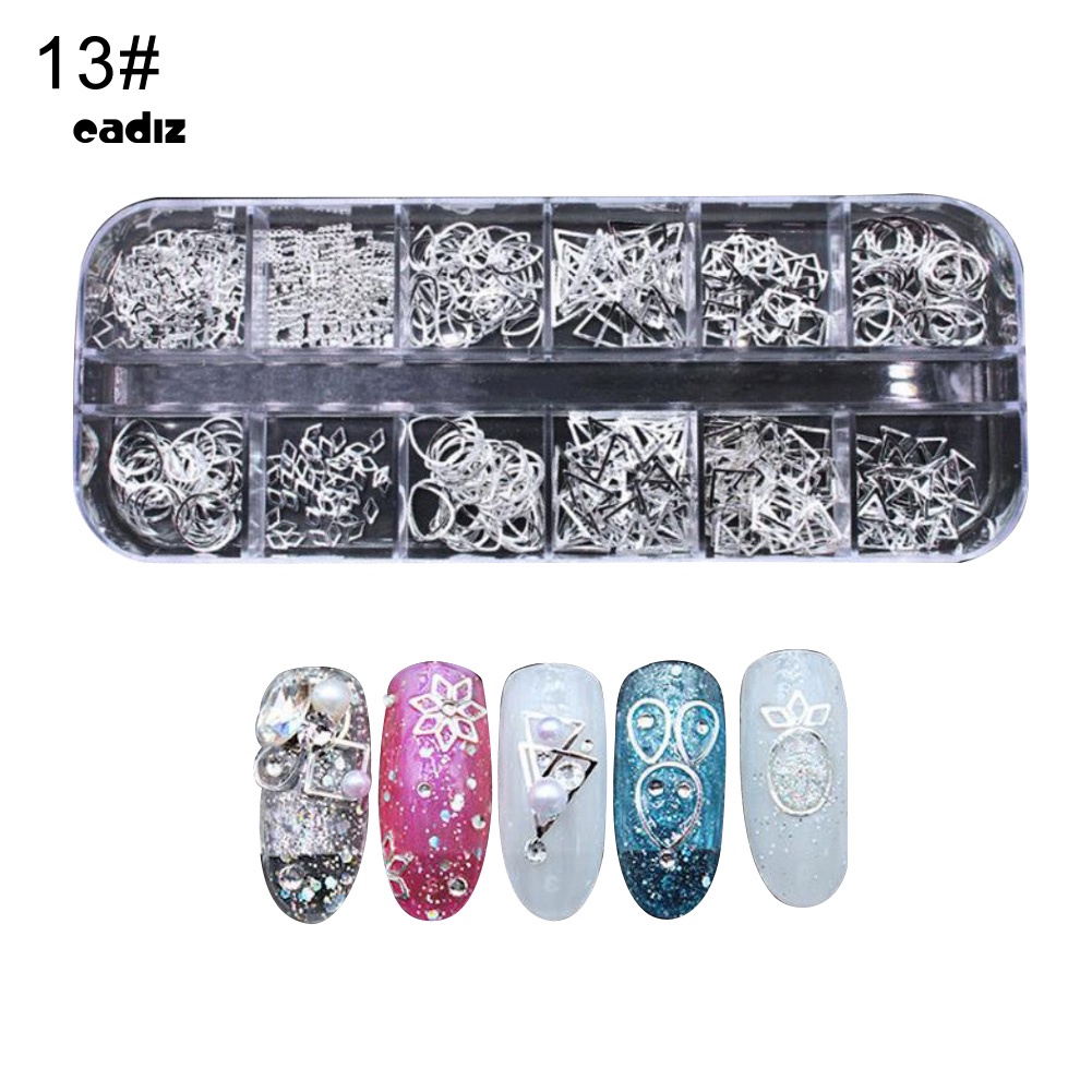 Hộp 12 Ngăn Đựng Phụ Kiện Trang Trí Móng Tay Nghệ Thuật