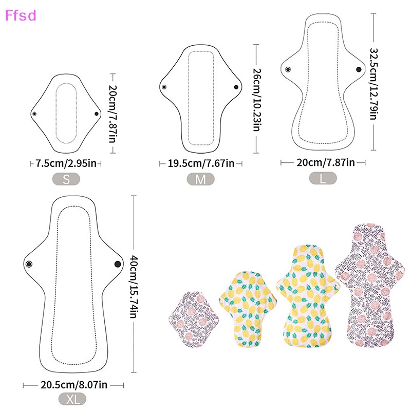 1 Miếng Lót Kinh Nguyệt Bằng Vải Than Tre Có Thể Giặt Sạch Tái Sử Dụng