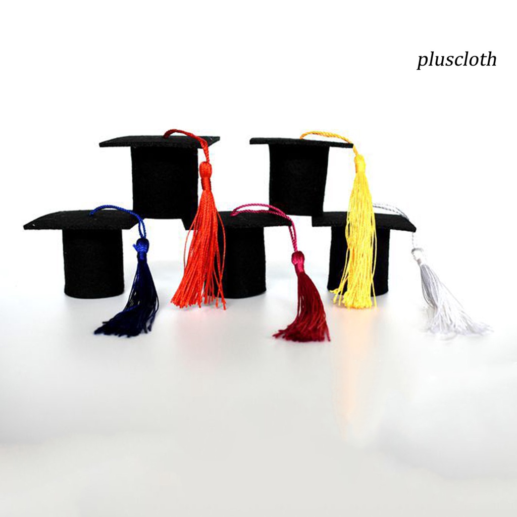 Bộ 10 Vỏ Bọc Chai Rượu Vang Hình Nón Tốt Nghiệp Phối Tua Rua Độc Đáo Trang Trí Tiệc