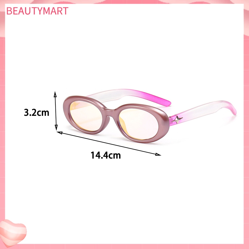 Kính Mát Hình Oval Trong Suốt Chống Tia UV Thời Trang Unisex