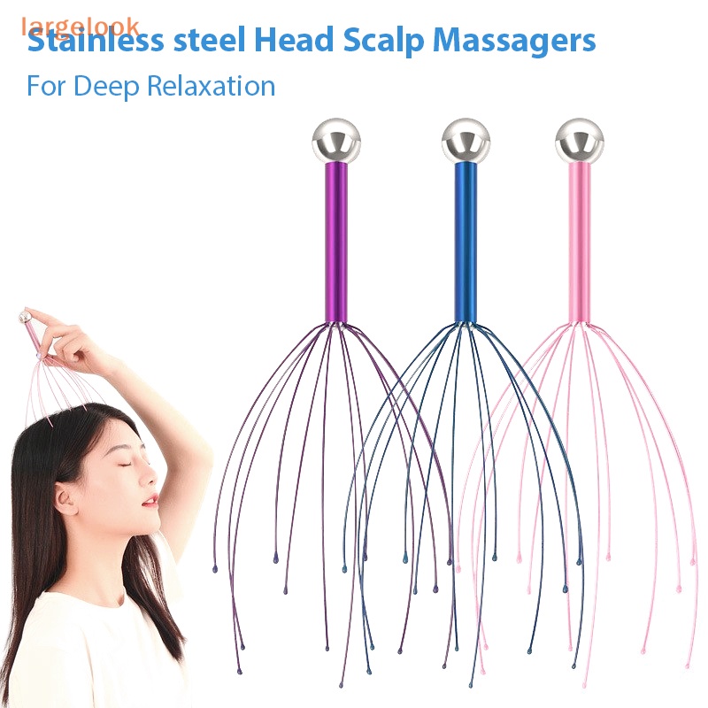 1 Dụng Cụ Mát Xa Đầu Với 12 Ngón Tay Giúp Giảm Căng Thẳng Và Thư Giãn Da Đầu