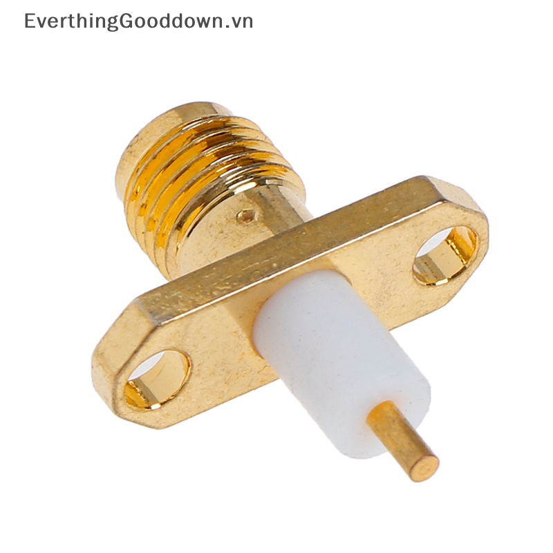 Everthinggooddown SMA Ổ Cắm Cái PTFE w / 2 Lỗ Kết Nối RF