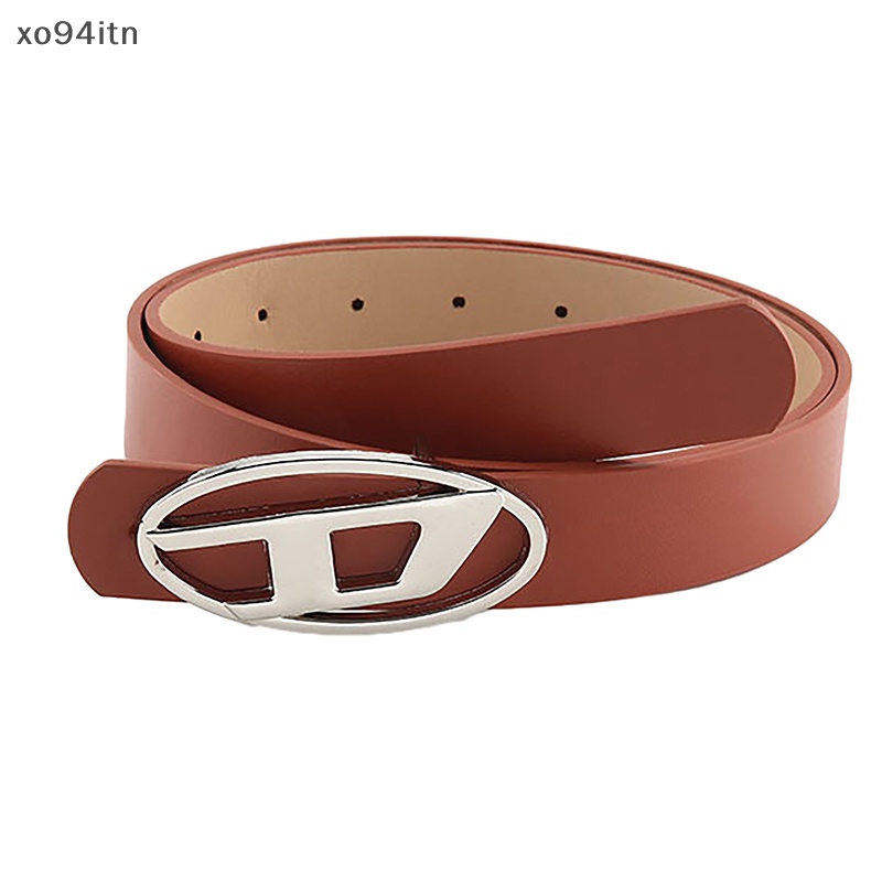 Thắt Lưng Da Pu Khóa Kim Loại Hình Oval In Chữ D Kiểu Vintage Thời Trang