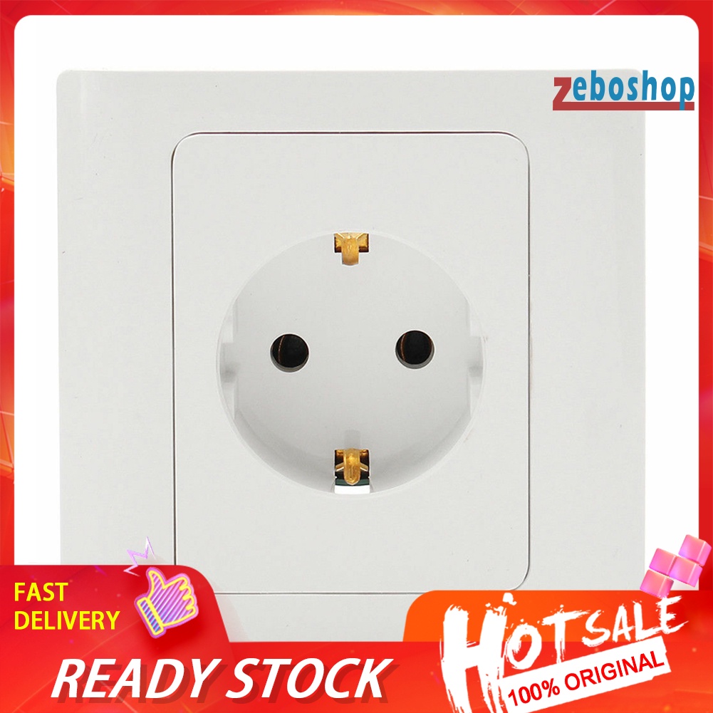 Ổ Cắm Điện Gắn Tường Chuẩn EU 250V 16A 1 Tiện Dụng