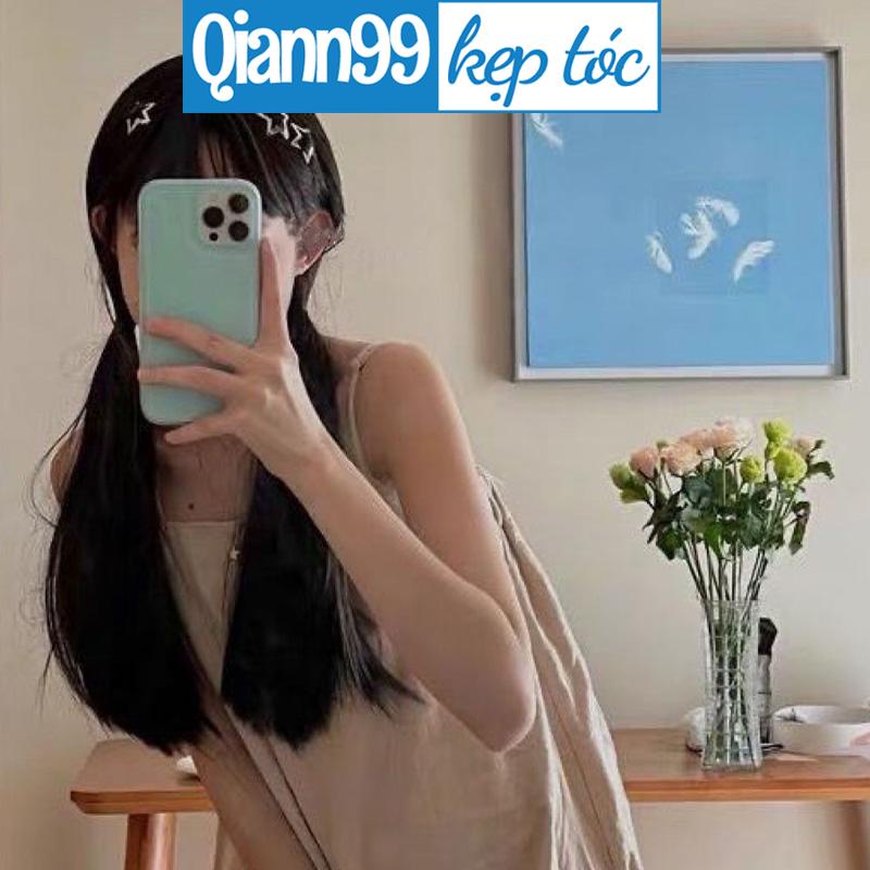 💓Kẹp Tóc Hình Ngôi Sao Năm Cánh Bằng Kim Loại Bạc Dễ Thương Cho Nữ Y2k