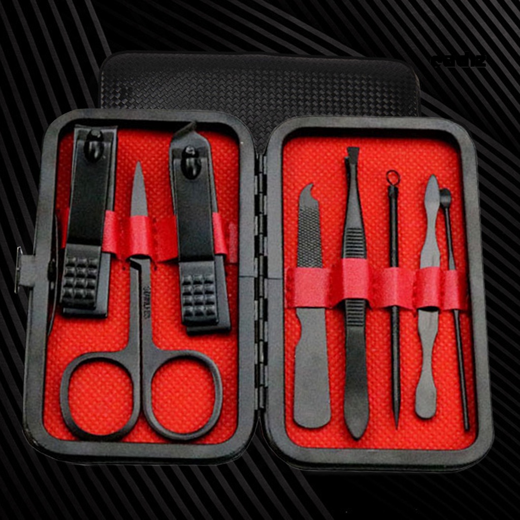 1 Bộ Dụng Cụ Chăm Sóc Móng Tay Móng Chân Không Gỉ Dạng Cong Tiết Kiệm Sức Lao Động Kèm Hộp Đựng Bằng Thép Không Gỉ