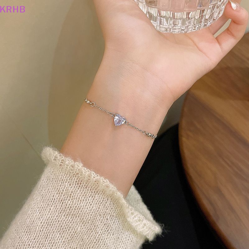 Vòng Tay Đính Đá Zircon Lấp Lánh Thời Trang Sang Trọng Cho Nữ Mới