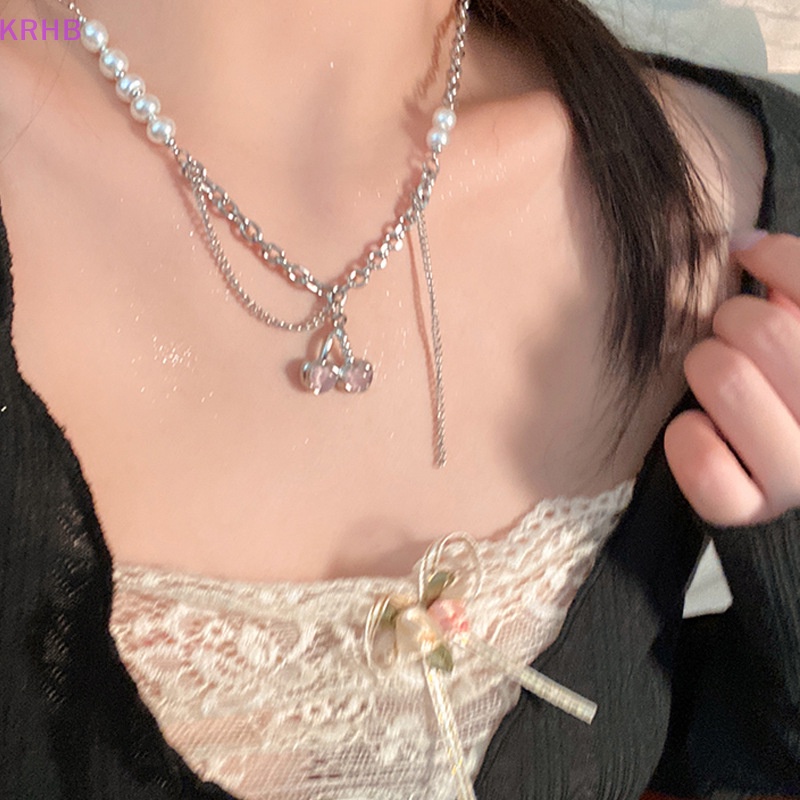 Vòng Cổ Choker KRHB Y2k Màu Bạc Lấp Lánh Thời Trang Cho Nữ Mới