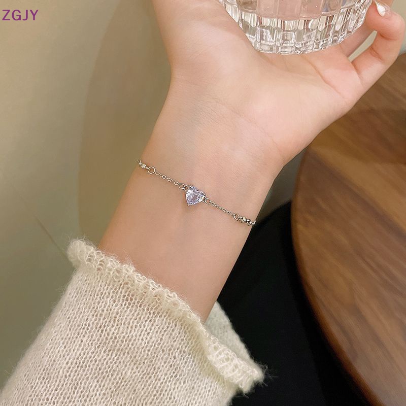 Vòng Tay Đính Đá Zircon Lấp Lánh Tùy Chỉnh Thời Trang Sang Trọng Cho Nữ Mới