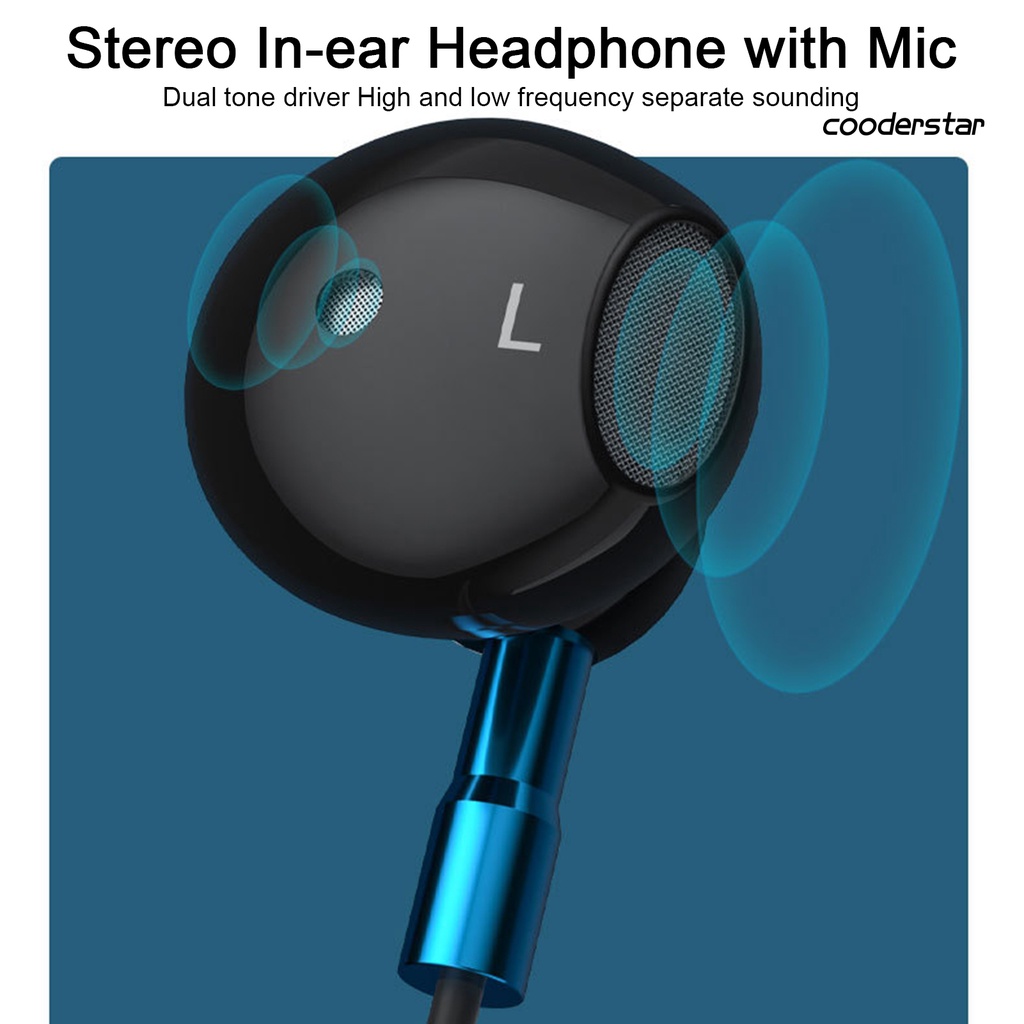 Tai Nghe Nhét Tai Jack 3.5mm Loại C Giảm Tiếng Ồn Có Thể Điều Chỉnh Âm Lượng Tiện Dụng