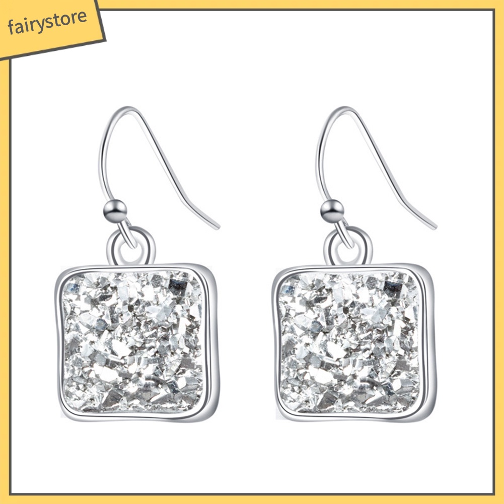 Bông Tai Dáng Dài Hình Vuông Thời Trang Dành Cho Nữ