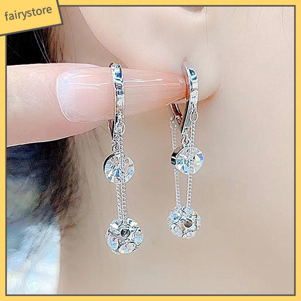 1 Đôi Bông Tai Hình Bướm Tua Rua Thắt Nơ Phong Cách Vintage Dành Cho Nữ