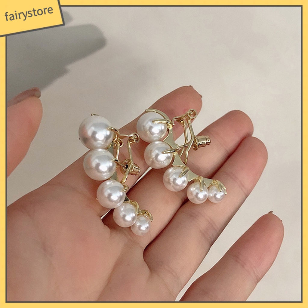 1 Đôi Bông Tai Ngọc Trai Giả Sang Trọng Cho Nữ