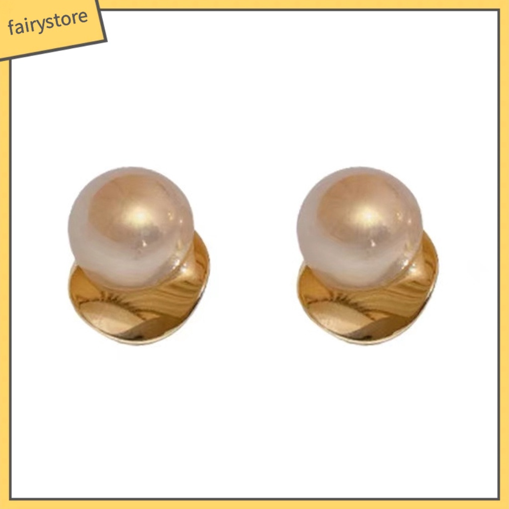 [FRO] 1 Đôi Bông Tai Đinh Tán Không Đau Dễ Sử Dụng Chống Mài Mòn Đính Ngọc Trai Nhân Tạo Đơn Giản