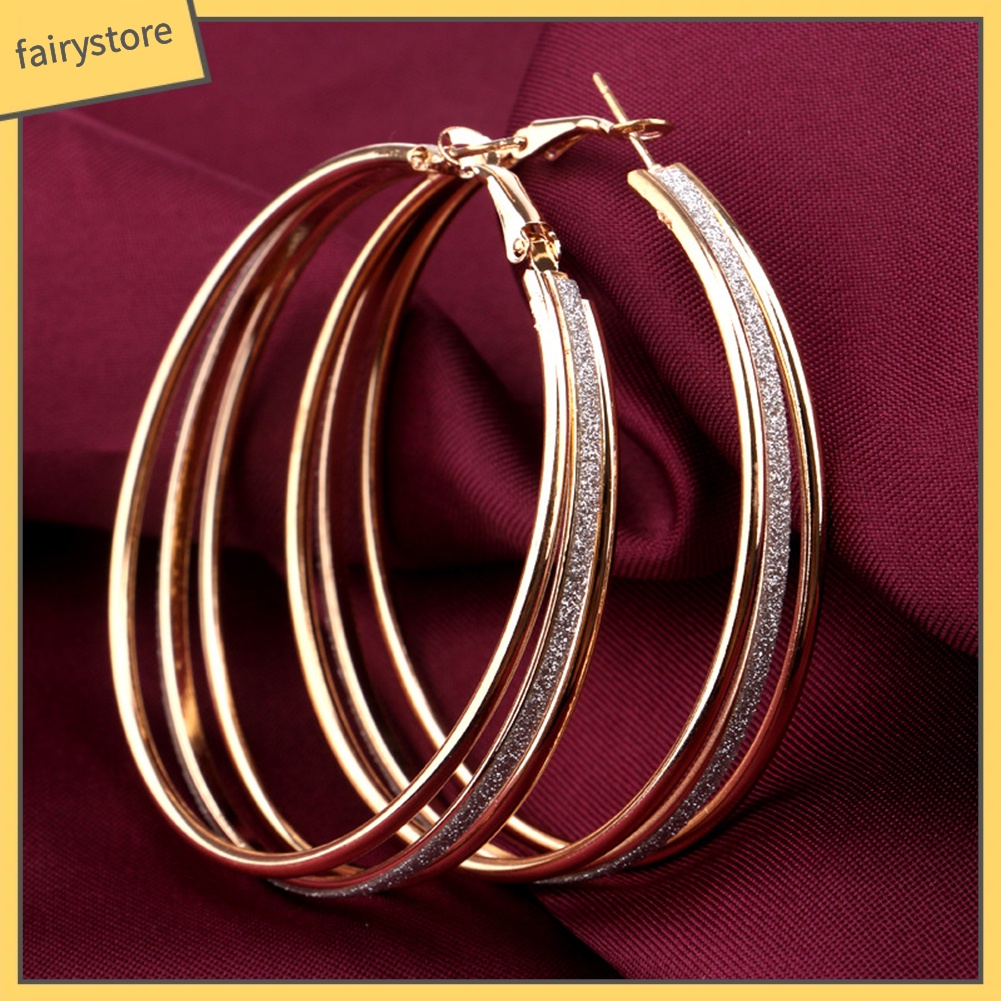 Bông Tai Tròn Nhiều Lớp Thời Trang Dành Cho Nữ