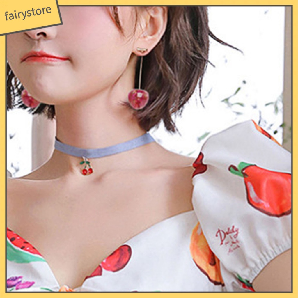 Bông Tai Hình Trái Cherry Tinh Tế Dành Cho Nữ