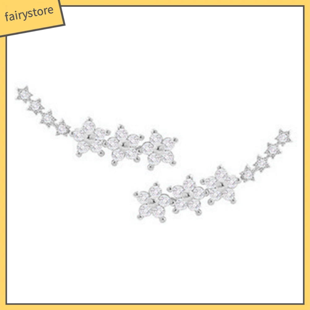 Khuyên Tai Đính Đá Zircon Hình Ngôi Sao Ngọt Ngào Thời Trang Cho Nữ