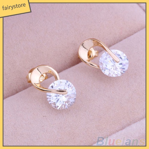 Đôi Khuyên Tai Đính Đá Thời Trang Cho Nữ