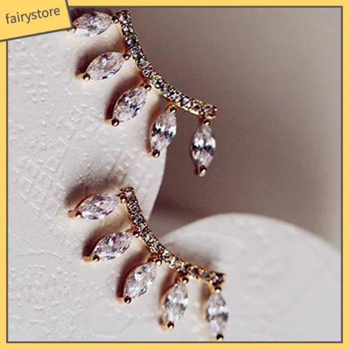 Bông Tai Mạ Bạc Hình Vương Miện Đính Đá Thời Trang