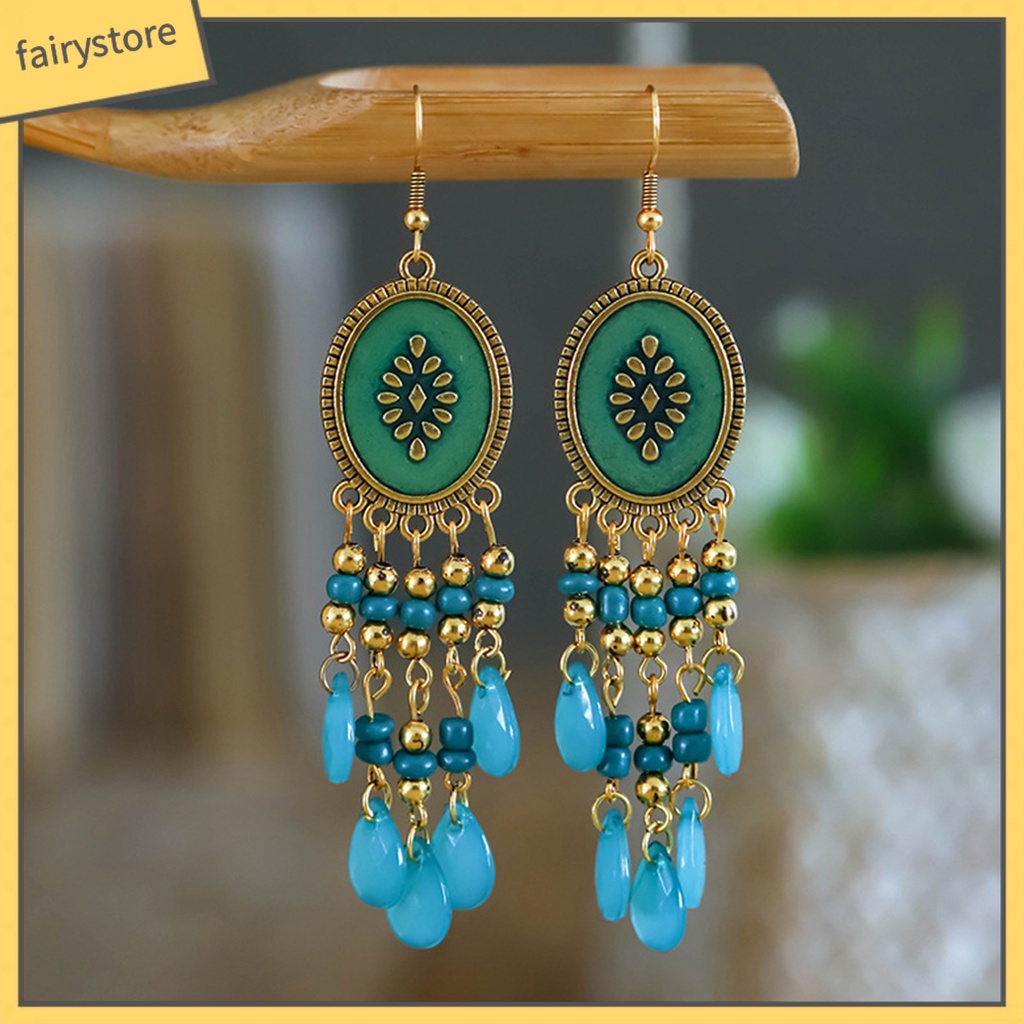 1 Đôi Bông Tai Hình Giọt Nước Phong Cách Gothic Cổ Điển