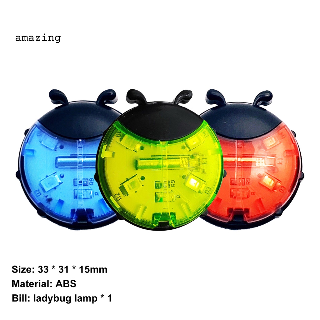 Đèn Cảnh Báo Gắn Bánh Xe Đạp Bằng ABS Hình Bọ Rùa Chống Nước Chống Mòn