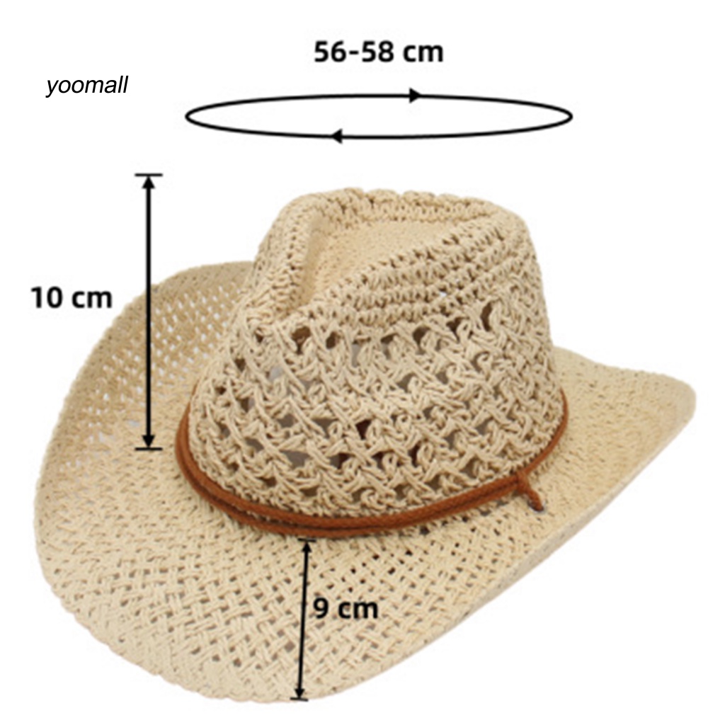Mũ Cói Rộng Vành Chống Nắng / Gió Phong Cách Cổ Điển Thời Trang Đi Biển Cho Nam Và Nữ