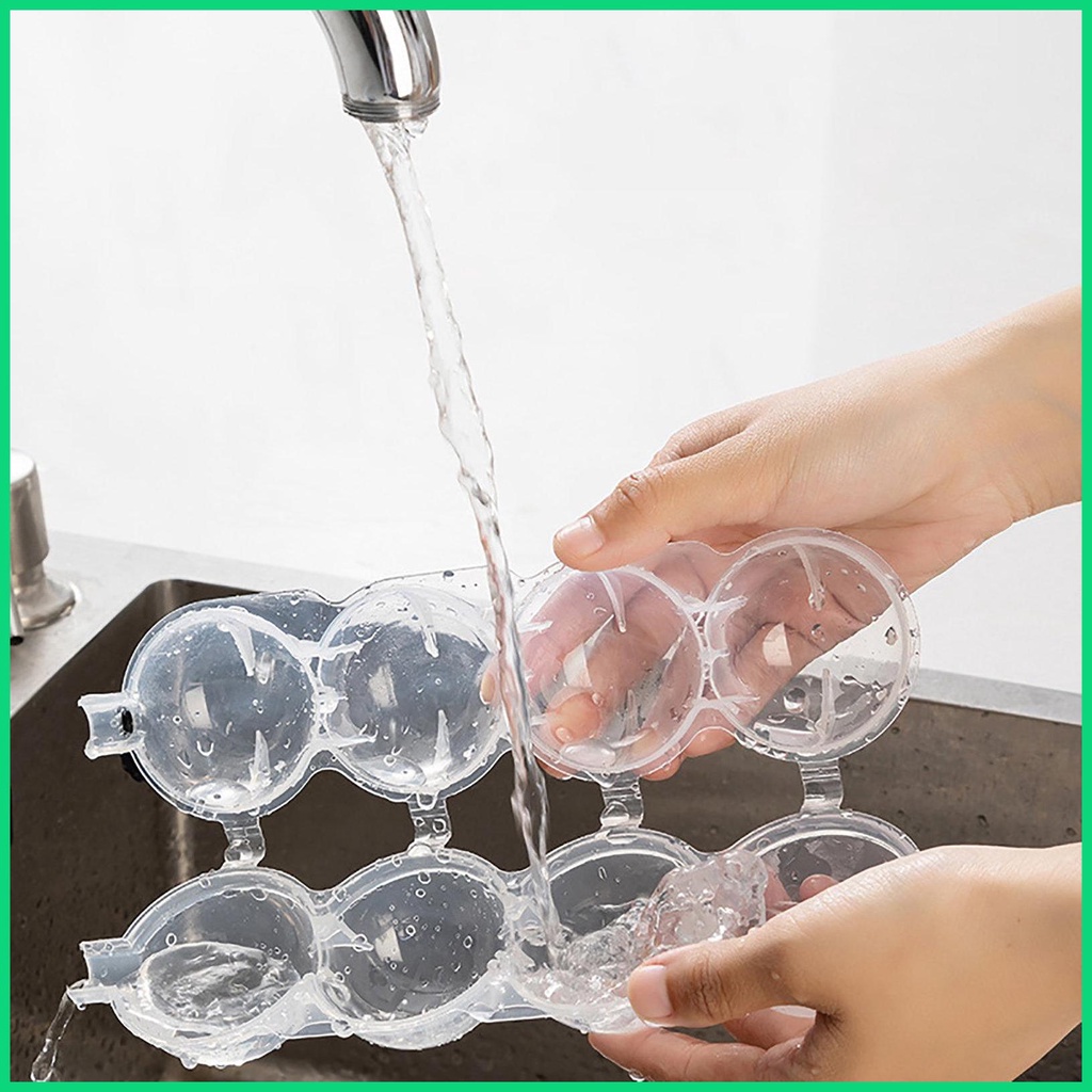 Khuôn Làm Đá 4 Ngăn Hình Cầu Cho Bartender