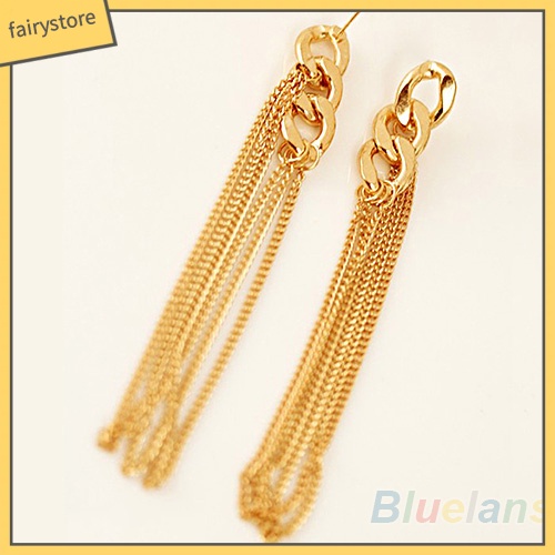 Bông Tai Dáng Dài Phối Tua Rua Phong Cách Retro Thời Trang Dự Tiệc Cho Nữ