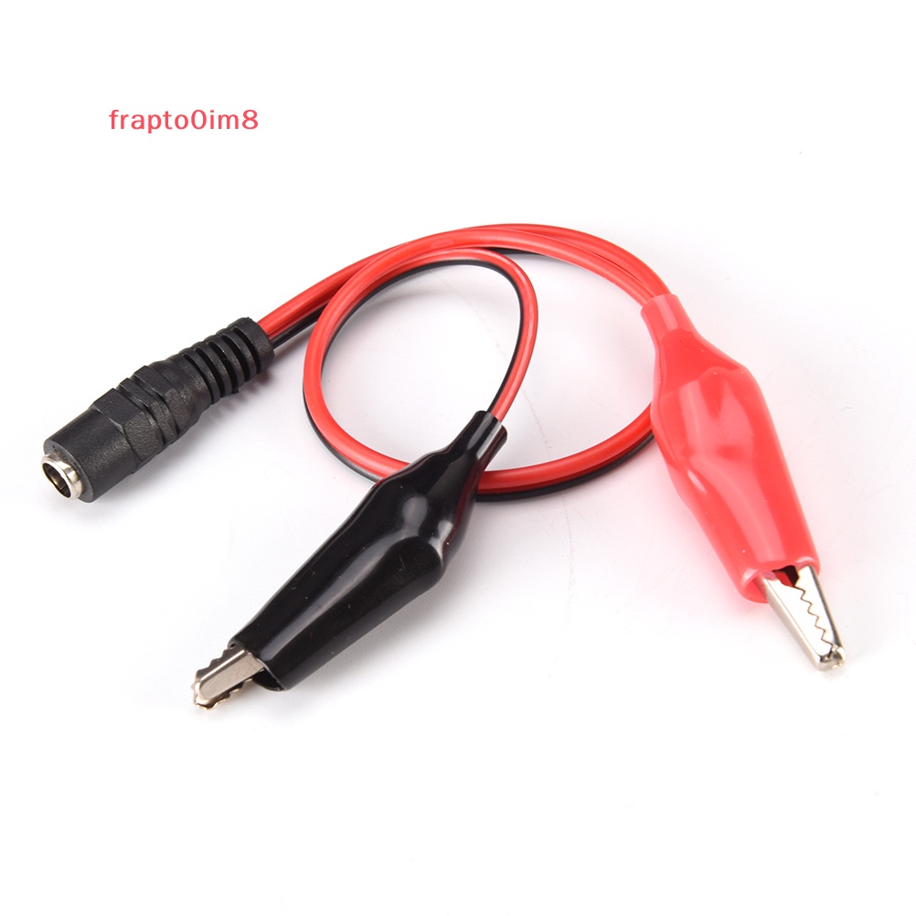 Nóng bán DC 5.5mm x 2.1mm DC nữ/nam Jack nối với 2 Alligator Clip cáp điện một mới