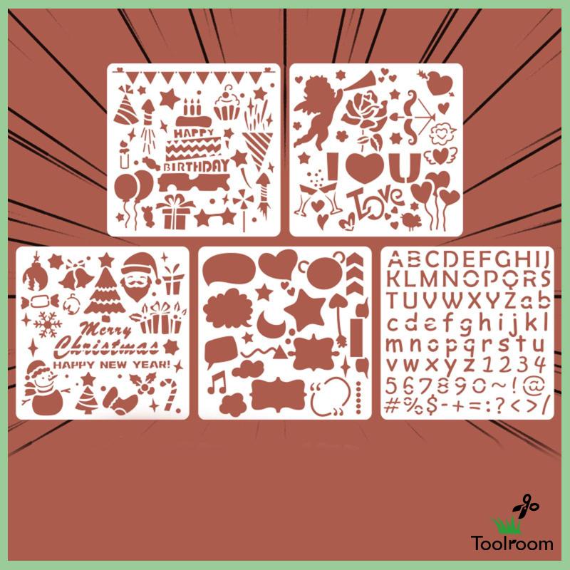 Khuôn Vẽ Graffiti Có Thể Tái Sử Dụng Dùng Trang Trí Sổ Tay / Thiệp