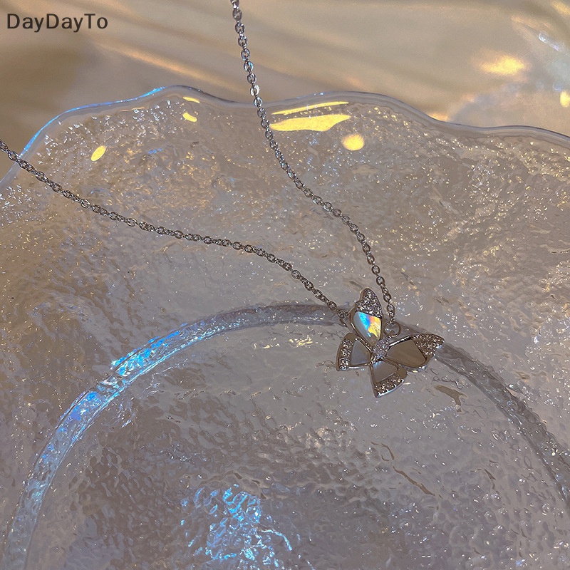 Vòng cổ Mặt Hình Bướm Đính Đá Zircon Thời Trang Cho Nữ